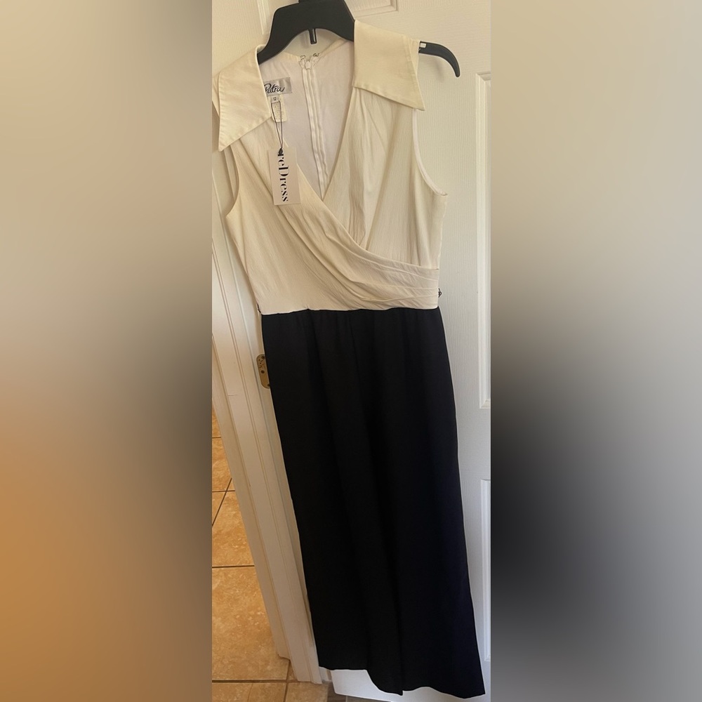 Vintage Black and White/Ivory Jumpsuit size 12